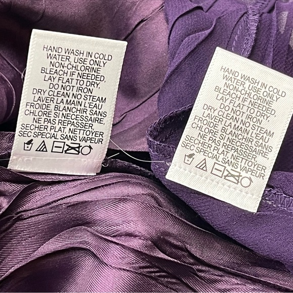 Komarov Ombré Tiered Hem Cocktail Dress & Chiffon Jacket Purple Womens XL NEW - Picture 7 of 16